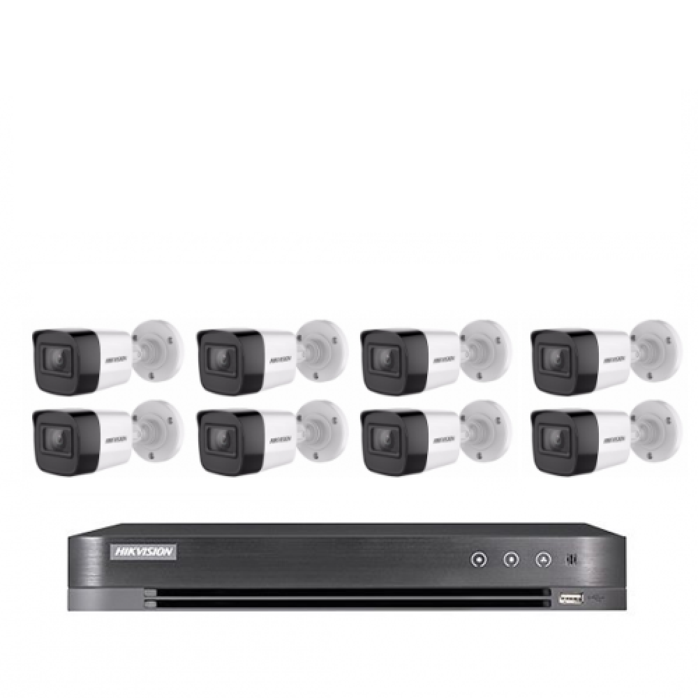 عدد 8 كاميرات مراقبة 8 ميجا – داخلية او خارجية مع جهاز تسجيل 8 قنوات (HD)